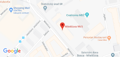 Google Map of Miletičova 5, Bratislava, Slovensko